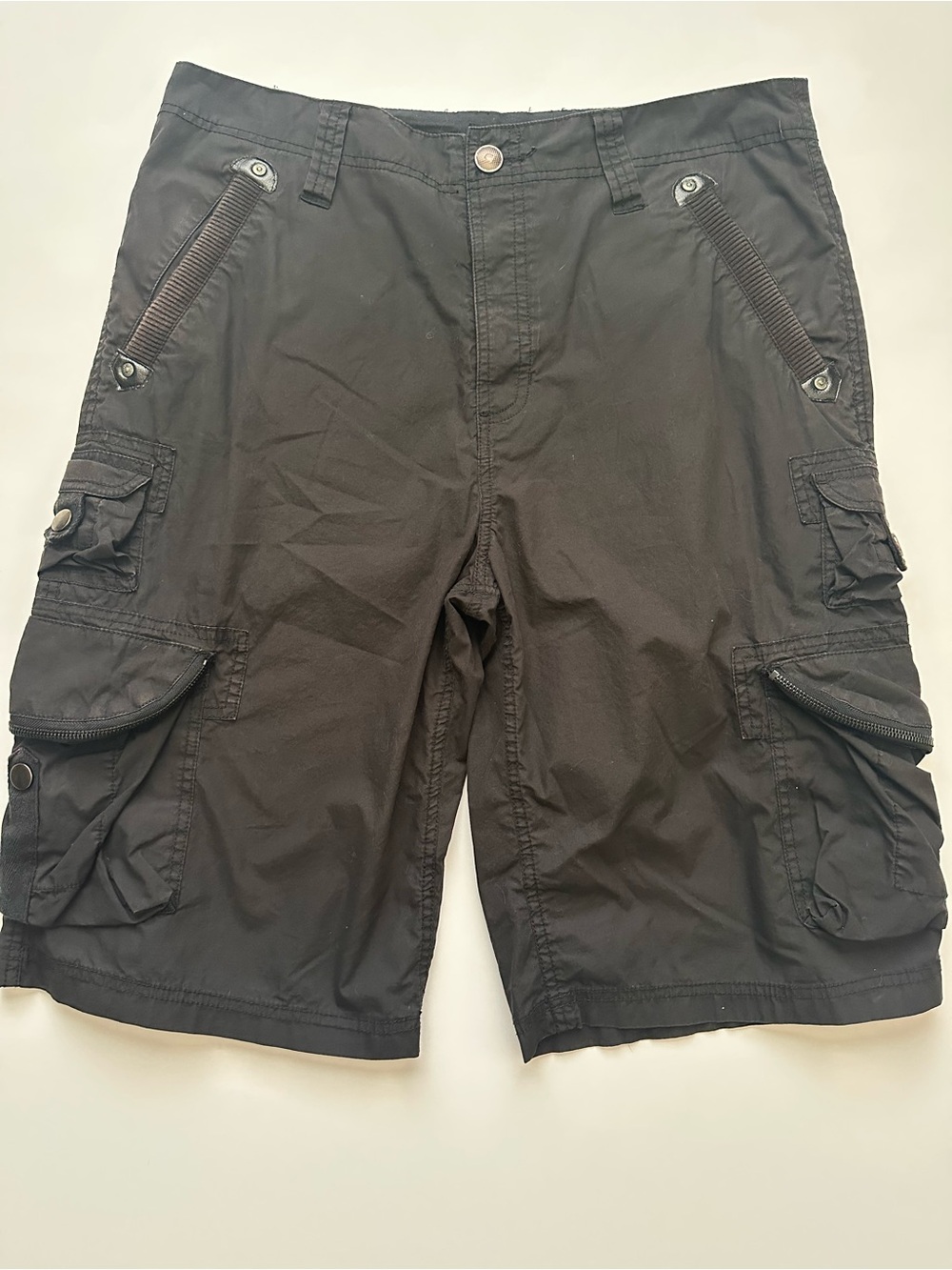 G by Guess Men's Black Cargo Shorts - Classic Utility Style